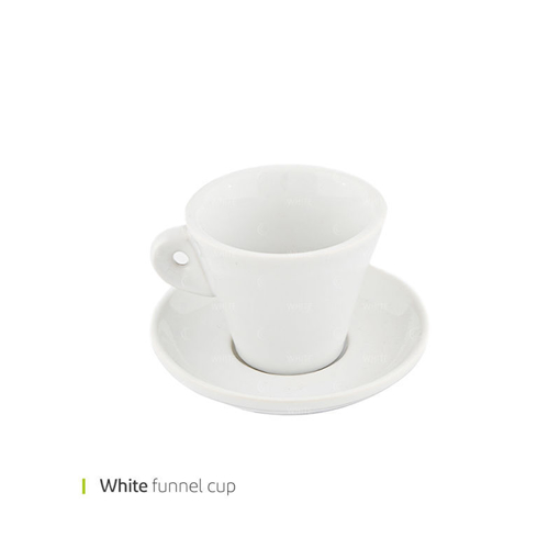 تصویر از فنجان و نعلبکی کاپوچینو فانل سفید وايت پليت کد 59Lwm شش عددی