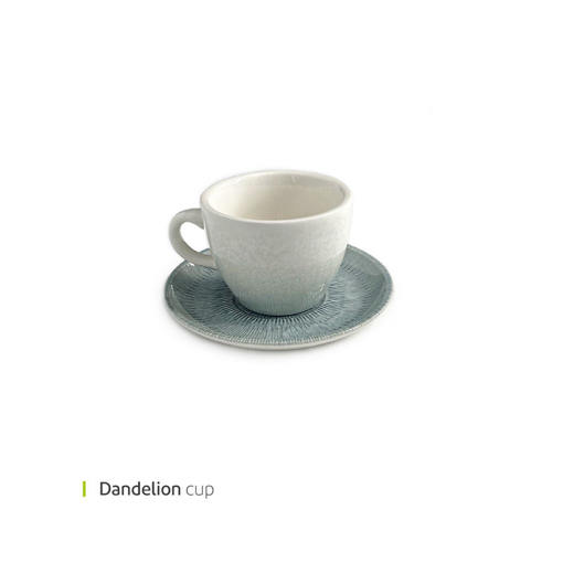 تصویر از فنجان و نعلبکی دبل اسپرسو دندلیون 130 سی سی وایت پلیت کد 23.1770 شش عددی