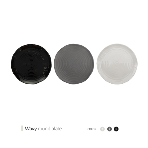 تصویر از دیس گرد ویوی 33 سانت وایت پلیت کد 11036 یک عددی