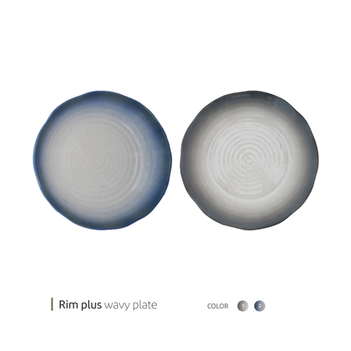 تصویر از دیس گرد سفید شدو طوسی ویوی ریم پلاس 30 سانت وایت پلیت کد 11029.13m یک عددی
